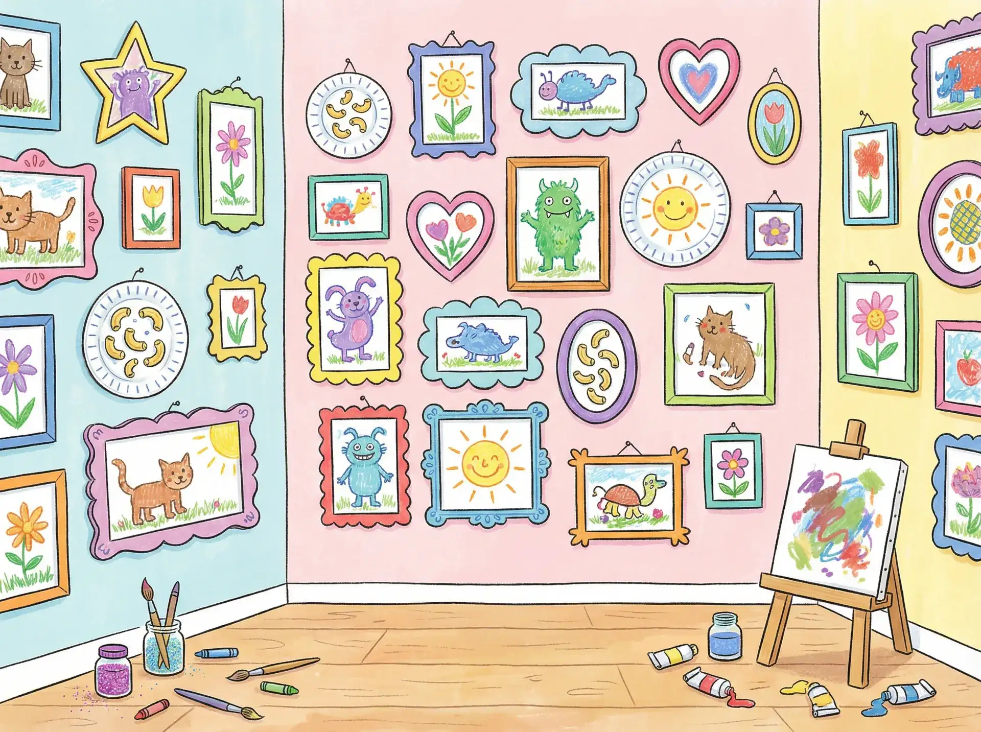 小朋友的彩色画作 - 特殊的瑜伽教练2 创意展示